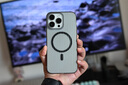 猩球衛士高級感防指紋適用Apple/蘋(píng)果iPhone17ProMax磁吸瓦楞手機殼超薄行李箱條紋保護套磨砂外殼黑 曬單實(shí)拍圖