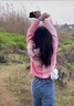 壹源港軟糯小眾針織衫女春秋2025新款洋氣甜美減齡拼接短款毛衣開(kāi)衫外套 粉紅色 M 建議95-110斤 曬單實(shí)拍圖