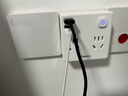 國際電工86型無線插座轉換器一轉多一轉六電源插頭超薄多功能擴展插座 一轉四總控-2USB+1Type-C（白） 曬單實拍圖