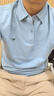 七匹狼短袖T恤男夏季商務保羅衫POLO冰爽抗菌翻領打底衫男裝冰絲涼感 淺藍色-5A抗菌冰爽透氣 2XL (180) 曬單實拍圖