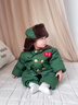 迪士尼（Disney）軍大衣兒童套裝加絨軍綠色嬰兒棉衣加厚寶寶棉服東北小孩冬季衣服 軍大衣_分體款送帽子包包 73 cm 建議15-18斤 曬單實拍圖