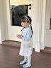 班喜迪女童連衣裙春裝2026新款洋氣寶寶公主裙周歲禮服春秋兒童背帶裙子 藍色 80 曬單實(shí)拍圖