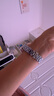 表帶哥適用蘋(píng)果手表表帶男士夏天夏季透氣三珠鋼帶apple watch S10/S9/iwatch series新款金屬男款銀色 曬單實(shí)拍圖