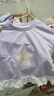 Classic Teddy女童套裝兒童衛衣褲子2件裝中小童裝甜美拼接休閑春裝 紫色 120 曬單實(shí)拍圖