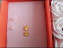 中國黃金（CHINA GOLD）四葉草黃金耳釘女999足金耳飾生日禮物送女朋友老婆 90%客戶選擇-幸運(yùn)四葉草耳釘約0.8-0.9g 曬單實(shí)拍圖