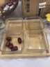 青蘋果干果盤分格水果盤家用糖果零食點心盤四格節(jié)日禮盒裝 曬單實拍圖