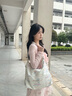 caibukaier包包女包帆布包2025新款單肩斜挎托特包實(shí)用生日禮物送女友老婆 米白色 高級感送女朋友高檔 曬單實(shí)拍圖
