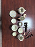 兮元記纏枝蓮米黃汝窯茶道配件六君子功夫茶具用品泡茶工具茶刀夾茶刷勺 纏枝蓮米黃汝窯茶道筒+黑檀配件 曬單實(shí)拍圖