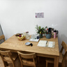 林氏家居北歐全實(shí)木餐桌家用橡木餐桌椅組合小戶(hù)型大板桌飯桌子家具LH122 1.6M|餐桌+餐椅*4+1.4m長(cháng)凳 曬單實(shí)拍圖