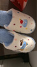 名創(chuàng  )優(yōu)品（MINISO）彩點(diǎn)狗狗卡通趣味毛毛居家鞋女秋冬可愛(ài)棉拖鞋月子鞋白藍40-41 曬單實(shí)拍圖