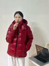 波司登（BOSIDENG）25新款90鵝絨羽絨服泡芙商場(chǎng)熱賣(mài)于適同款新年騏驥紅情侶中性外套 【新年紅】安可拉紅1768 S 160/84A充絨量177g 體重約100-110斤 曬單實(shí)拍圖