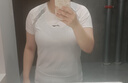 李寧（LI-NING）短袖女T恤運動(dòng)上衣健身瑜伽服透氣網(wǎng)紗短袖跑步上衣白M/170 曬單實(shí)拍圖