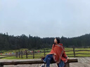 恒源祥斗篷披肩女民族風西米亞異域新疆旅游草原旅行穿搭拍照外搭披風 LM313星光大道粉黃色 曬單實拍圖