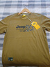 吉普（JEEP）【7A抗菌】100%純棉T恤男士短袖夏季寬松透氣衣服男裝 土黃 XL 曬單實(shí)拍圖