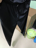 軒萊雅休閑褲子男春夏新款垂感西裝褲韓版潮流寬松直筒褲青年運(yùn)動九分褲 黑色 2XL 【建議130-140斤】 曬單實(shí)拍圖