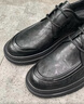 百麗（Belle）通勤商務(wù)鞋男士新款褶皺低幫休閑皮鞋A1365AM4預售 黑色-內增高 40 (250mm) 曬單實(shí)拍圖