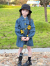 G.DUCKKIDS小黃鴨童裝女童秋裝牛仔連衣裙2025新款兒童春秋季洋氣女寶寶裙子 藍色 120 建議身高105-115cm 4-5周歲 曬單實(shí)拍圖