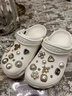 CORCS CROCS 經(jīng)典款明星洞洞鞋女鞋卡駱戶外沙灘鞋馳涼鞋男鞋情侶款休閑拖鞋 經(jīng)典骨白色 含智多星 41 /42=M8 曬單實(shí)拍圖