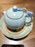 竹茗堂汝窯開(kāi)片可養壺承干泡臺茶承儲水禪意家用茶臺茶托盤(pán)功夫茶具壺托 藤墊-天青汝窯葵口壺承 無(wú)規格 曬單實(shí)拍圖