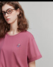 初語純棉短袖T恤女2025夏季新款寬松圓領(lǐng)短款刺繡上衣 玫粉色 M 曬單實拍圖