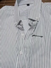 羅蒙高端條紋長(cháng)袖襯衫男春夏季新款寸衫打底商務(wù)休閑正裝潮流襯衣男裝 白色 XL 曬單實(shí)拍圖