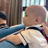 戴維貝拉（DAVE＆BELLA）夏裝男童短袖紳士套裝寶寶正裝2件套背帶褲套裝DB13370白色80cm 曬單實拍圖