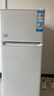 海爾（Haier）冰箱118升小型兩門(mén)迷你雙門(mén)冰箱宿舍家用租房小巧不占地節能省電冷藏冷凍電冰箱 冰雪白色-黑金凈化抗菌凈味-節能低噪 曬單實(shí)拍圖