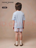 Teenie Weenie Kids小熊童裝24夏季款男童度假風(fēng)純棉圓領(lǐng)印花T恤 藍(lán)色花灰 110 cm 曬單實(shí)拍圖