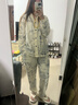 歐迪芬女士睡衣女100%純棉秋季抑菌防螨全棉長(cháng)袖2025新款可外穿家居服L 曬單實(shí)拍圖
