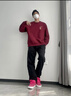 倉石一樹(shù) KAZUKI KURAISHI倉石一樹(shù)衛衣男2025秋季時(shí)尚新款國潮寬松圓領(lǐng)長(cháng)袖上衣外套男裝酒紅色2XL 曬單實(shí)拍圖