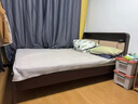 法式實(shí)木床藤編床復(fù)古床侘寂風(fēng)雙人床中古風(fēng)主臥民宿美式木床帶燈 實(shí)木床【多色可選下單備注】 1.5*2米框架結(jié)構(gòu)-靜音床板 曬單實(shí)拍圖