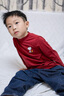 史努比（SNOOPY）兒童打底衫男童長(cháng)袖T恤女童半高領(lǐng)打底棉質(zhì)上衣 趣味觀(guān)看車(chē)厘子紅 曬單實(shí)拍圖