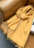 viney圍巾女2025新款秋冬季保暖高級圍脖披肩女生日禮物送女朋友老婆 亮黃色-高端禮盒裝 曬單實(shí)拍圖