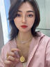 黃金平安如意鎖項(xiàng)鏈女金包銀999祥云福吊墜鎖骨鏈送女老婆日禮物 八寶羅盤吊墜（金包銀）贈項(xiàng)鏈 曬單實(shí)拍圖