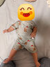white wheat新生兒2024夏季新款連體衣男女?huà)胪ㄍü婪殞氁路?藍色 80cm 曬單實(shí)拍圖