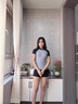 特步泳衣女2025年新款爆款分體式游泳衣女孩微胖遮肚顯瘦大碼保守泳裝 黑灰色【修身顯瘦】 L 建議身高157-167cm體重50-57kg 曬單實(shí)拍圖