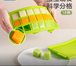 樂(lè )扣樂(lè )扣硅膠輔食格冰格嬰兒冷凍格模具寶寶肉泥輔食分裝盒分格小號儲存盒 青檸綠18格（一格約15ml） 曬單實(shí)拍圖