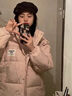 左別初中生羽絨服厚女14-16歲甜美2025冬季高中大童13-15歲 黑色 M 100-115斤 曬單實(shí)拍圖