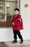 迪士尼男童外套春秋款2025新款兒童裝男孩春季紅色工裝沖鋒衣大童春裝潮 紅色左袖三斜杠外套 140 建議身高130cm左右 曬單實拍圖