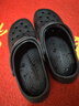 名創(chuàng)優(yōu)品（MINISO）洞洞鞋男女夏季外穿沙灘涼鞋防滑厚底踩屎感包頭涼拖鞋黑色40-41 曬單實(shí)拍圖