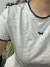 范思藍恩撞色貝殼繡小狗短袖T恤女2025夏新款圓領(lǐng)花灰色上衣2772 淺花灰 M 曬單實(shí)拍圖
