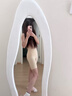婷美收腹提臀體雕衣雙重收腹抑菌底檔免穿內褲美體塑身連體衣 膚色M 曬單實(shí)拍圖