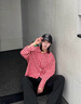 卡汐沐 襯衫外套女2025年新款復古防曬格子長(cháng)袖襯衣女秋季寬松慵懶上衣 暗紅色格子襯衣 均碼 【建議125斤以?xún)取?曬單實(shí)拍圖