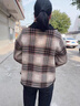 俞兆林中年媽媽秋裝50-60歲洋氣外套小香風(fēng)毛呢開衫中年婦女上衣服休閑 黑色 XL 建議115-130斤 曬單實(shí)拍圖