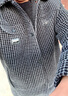 皮爾卡丹（pierre cardin）冬季金貂絨夾克男加絨加厚格子冬裝毛呢上衣潮流短款呢子外套 灰色 XL【適合120-135斤】 曬單實(shí)拍圖