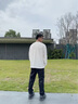Calvin KleinJeans25早秋新款男士休閑通勤ck亞麻混紡圓領(lǐng)內(nèi)搭長袖T恤4RC255G YAS-牛乳白 L 曬單實拍圖