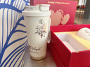 MMOTRO日本品牌保溫杯送禮高顏值鈴蘭花保溫咖啡杯禮盒送閨蜜女朋友 鈴蘭咖啡杯禮盒 咖啡杯+陶瓷杯+勺子 曬單實(shí)拍圖