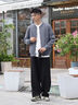 哈吉斯（HAZZYS）男裝 秋冬款毛衣外套棉/羊毛混紡針織開(kāi)衫男ABYZD0CCX22 灰色GE XL （180/100A 50） 曬單實(shí)拍圖