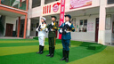 國旗班儀仗隊服裝學(xué)生升旗手護(hù)旗儀式套裝中小學(xué)校國旗護(hù)衛(wèi)隊禮服 綠色 4件套 均碼 女款200（適合140斤左右） 曬單實拍圖