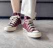 匡威（Converse）官方 1970S男女運動(dòng)帆布鞋美拉德酒紅色紫色A01448C A01448C 酒紅色 37 曬單實(shí)拍圖